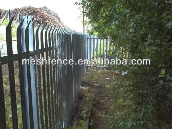2.4m D section galvanized steel palisade fencing