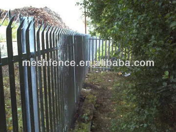 2.4m D section galvanized steel palisade fencing
