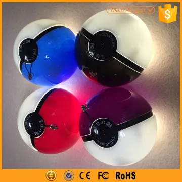Pokeball Black Magic Ball Powerbank 100000 mah, Pokemon Go Plus Game Pocket Power Bank 12000mah
