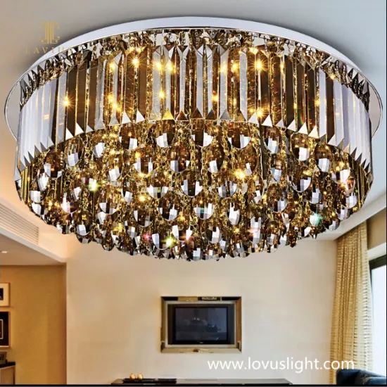 Custom light luxury decorative crystal chandelier Villa living room dining room custom chandelier
