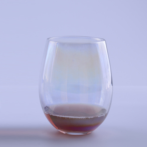 Conjunto de efeito arco-íris com revestimento iônico, copo de vinho e jarro