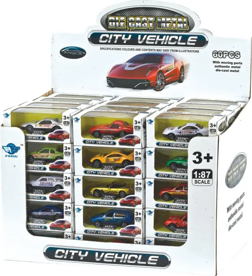 1:87 Scale Miniature Racing Car Toy - Affordable, Free Wheeling Alloy Metal Model