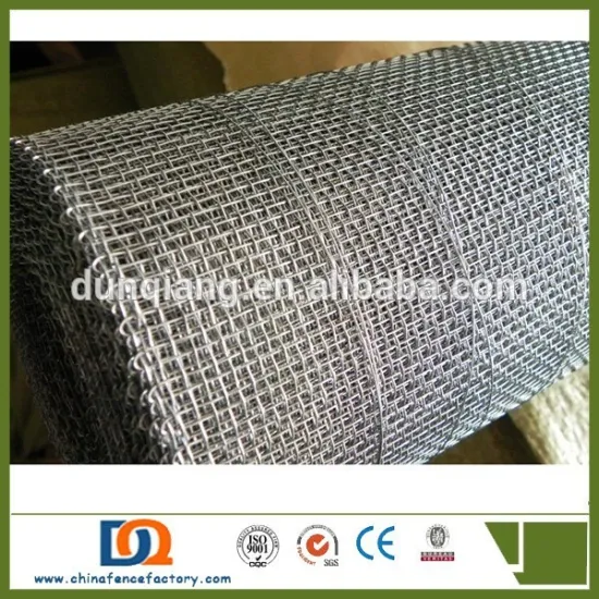 High quality 316l stainless steel crimped wire mesh/square hole crimped wire mesh
