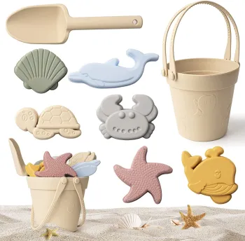 Eco-Friendly Silicone Beach Sand Toy Set for Fun Summer Outdoor Activities