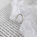 Perhiasan Minimalis Reka bentuk Popular Chunky Rings Perak Cincin