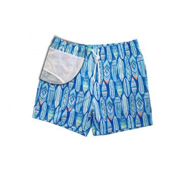 Impressão de impressão de trechos rápidos de shorts de praia masculinos