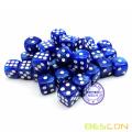 Bescon 12mm 6 Sided Dice 36 in Brick Box, 12mm Six Sided Die (36) Block of Dice, Marble Blue