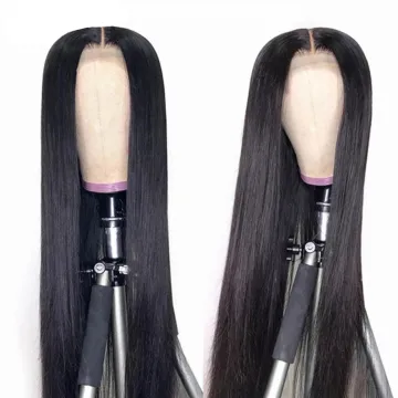 30 inch Human hair wigs Transparent Lace Front wigs  Wholesale Natural color Brazilian  Straight remy hair wigs for Black women