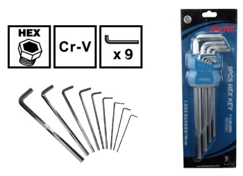 9 PCS Universal Use Cr-v Hex Key for Sale