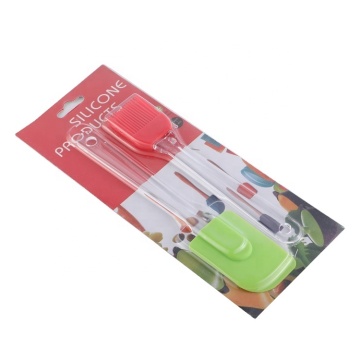 Heat Resistant Silicon Oil Brush and Spatula Sets for Baking & Pastry Tools with Plastic Handle from Supplier Kangkai