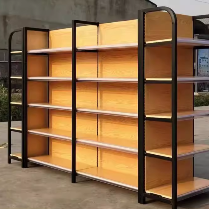 Modern Four-column External Shelf for Corner Spaces