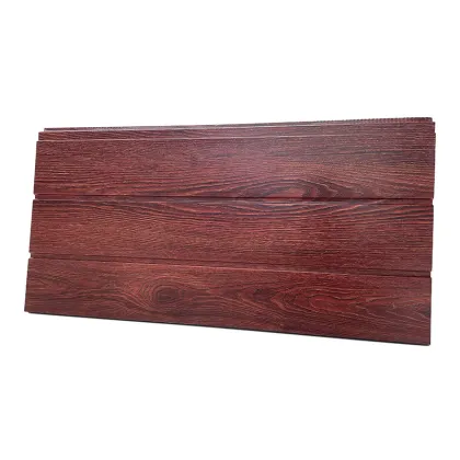 Red Chicken Wing Wood Grain PU Sandwich Panels for Walls