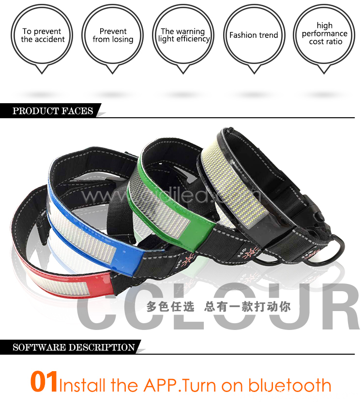 PU Flashing Pet Collars