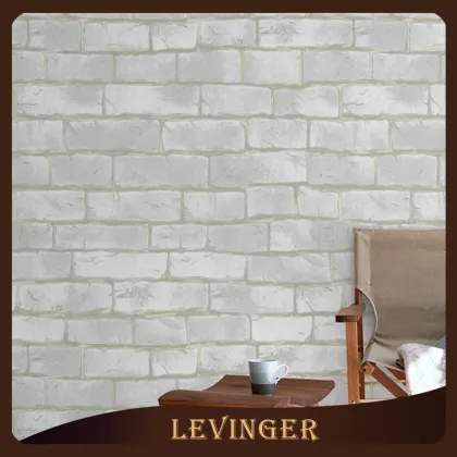 Levinger 3D Light Grey Brick Wallpaper Best Selling Home Decoration Wallpaper