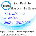 Shantou Sea Freight to Le Havre