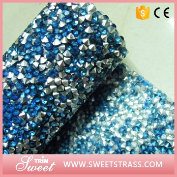 resin rhinestone hotfix sheet 24*40cm/roll stone beaded color with Multicolor plate
