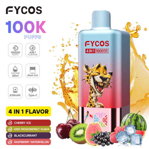 FYCOS 100K Puff Mesh Coil Rechargeable Vape Kit