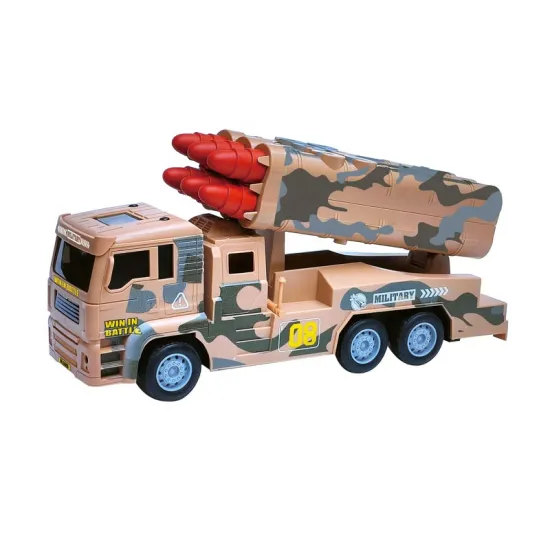 Military Transport Model Rocket Car Friction Toy