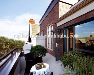 Veranda aluminum partition wall with casement window