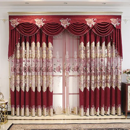 European style embroidered curtains