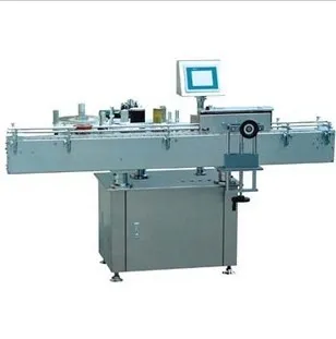 Adhesive labeling machine for round bottle