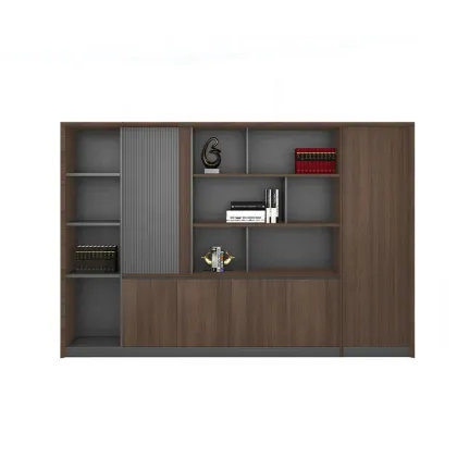 Wooden Office File Bookcase - Storage Rack for Cabinets and Furniture