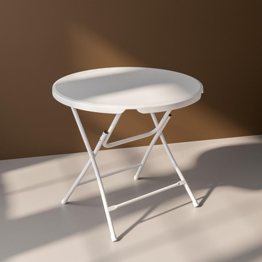 Simple outdoor plastic round folding table