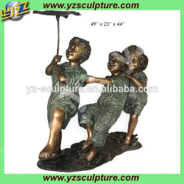 life size bronze children sculpture for garden hot sale