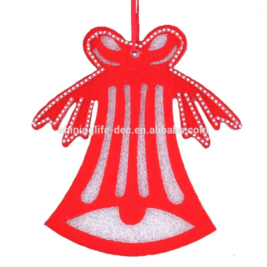 red color hanging christmas bell decoration