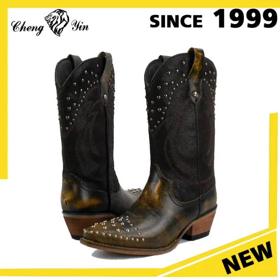 Classic wholesale knee high ladies cowboy boots United States