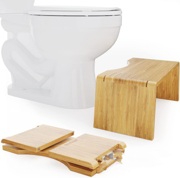 Wholesale Eco-Friendly Bamboo FSC Certified Squat Toilet Stool
