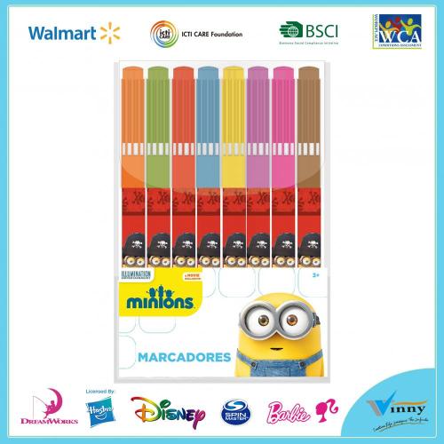 Minions 8 Piece Marker PVC Bag