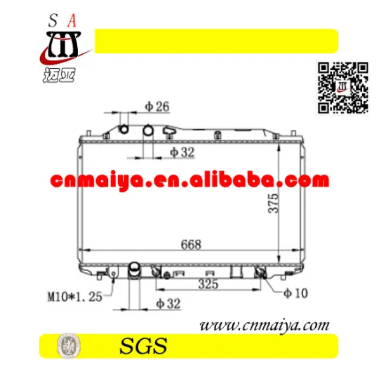19010-RRH-901 autoparts for radiator,DPI:2923