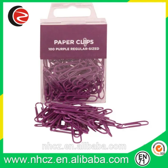 Purple Regular 1 Inch Paperclips - 100 paper clips per pack