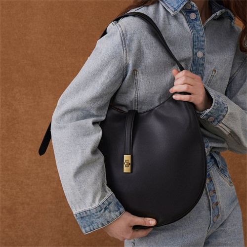 Trendy Large Genuine Leather Hobo Shoulder Bag