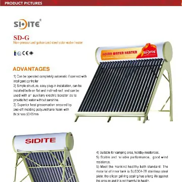 Color steel 2014 Compact Unpressure Vacuum Tube Solar Water Heater
