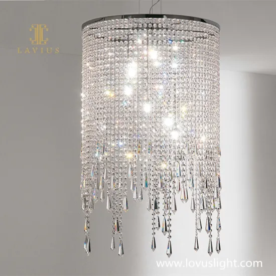 White light luxury creative crystal chandelier Villa living room chandelier Villa staircase chandelier