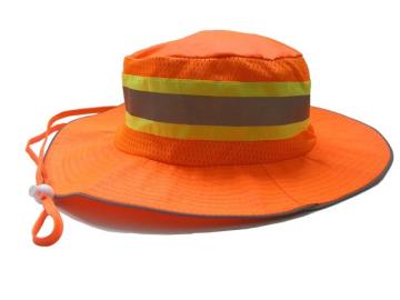 Reflective Orange Hat with 20mm Reflective Tape