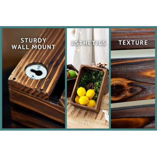 Wooden Crate Wholesale Handmade Rustic Wooden Wall Mounted Storage Crates Supplier