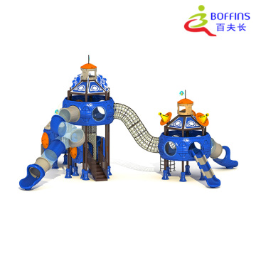 Struktur Permainan Biru yang Menarik untuk Kegembiraan Luar Ruangan Anak-Anak