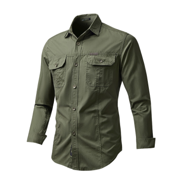 Plus Size Men's Workwear Long Sleeve Shirts M-5XL