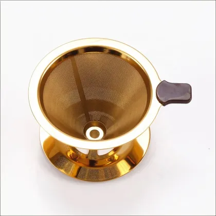 Titanium Coated Gold Coffee Grinder Filter Pour Over Clever Dripper
