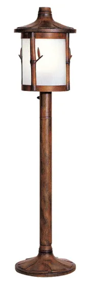 Brown Pole Light Aluminum Antique Traditional Garden Path Lighting Ul , Ccc