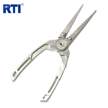 7 Inch Heavy Duty Titanium Coated Stainless Steel Fishing Pliers with Anti-rust Split Ring Function