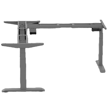 High-Quality Executive L-Shaped Office Desk with Wooden Top and 3-Leg Metal Frame: Modern Office Furniture Set (1 Piece)