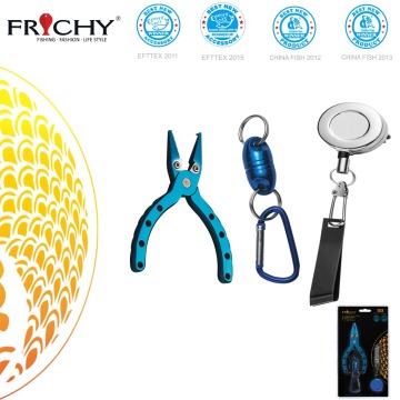 X81 Quality Fishing Combos and Mini Aluminium Fishing Pliers and Magnetic Connector and Zinger with Cord and Fly FIshing Clipper