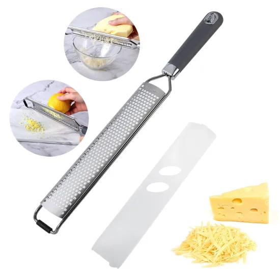 Multi-functional Kitchen Tool: Citrus Lemon Hand Grater and Cheese Zester in Stainless Steel