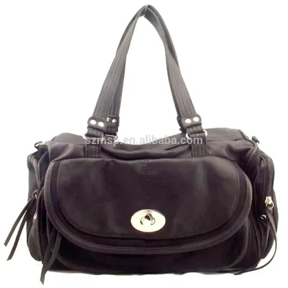 PU and canvas OL style shoulder carry bag for ladies