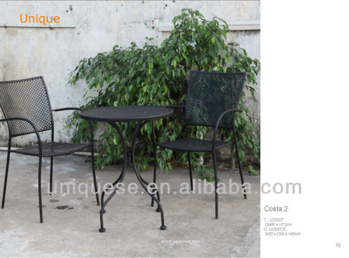 Costa wrought iron chairs and table outdoor furniture