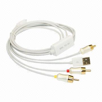 MHL to AV Converter Cable, for Samsung, HTC, LG, via the MHL Port Connector to HDTV